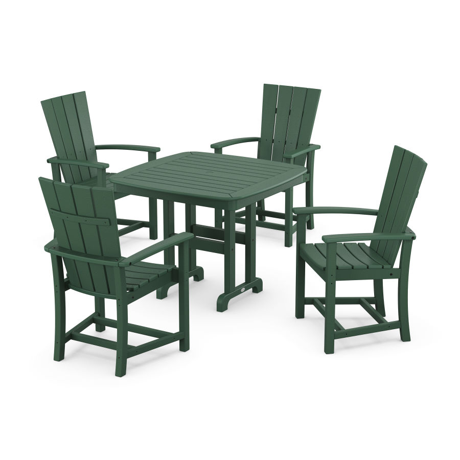 POLYWOOD Quattro 5-Piece Dining Set in Green