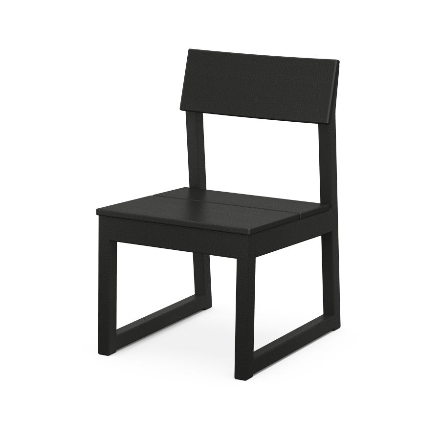 POLYWOOD EDGE Dining Side Chair in Black
