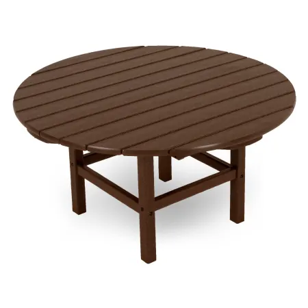 POLYWOOD Round 37" Conversation Table by Ivy Terrace in Mahogany