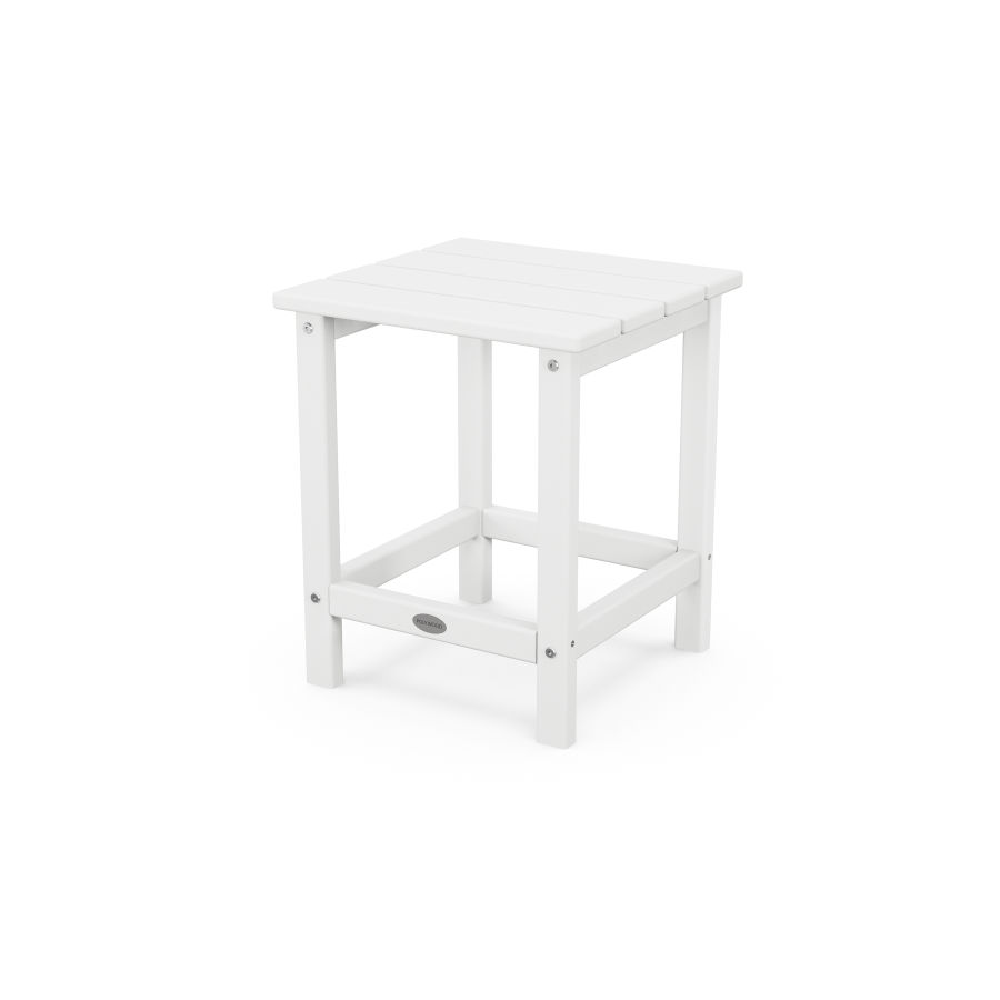 POLYWOOD Long Island 18" Side Table in White