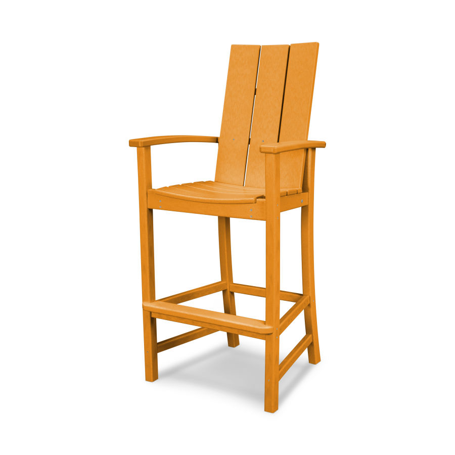 POLYWOOD Modern Adirondack Bar Chair in Tangerine