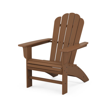 POLYWOOD Country Living Curveback Adirondack Chair in Teak