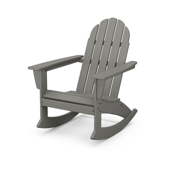 Vineyard Adirondack Rocking Chair, Black Resin Outdoor Rocking Chairs