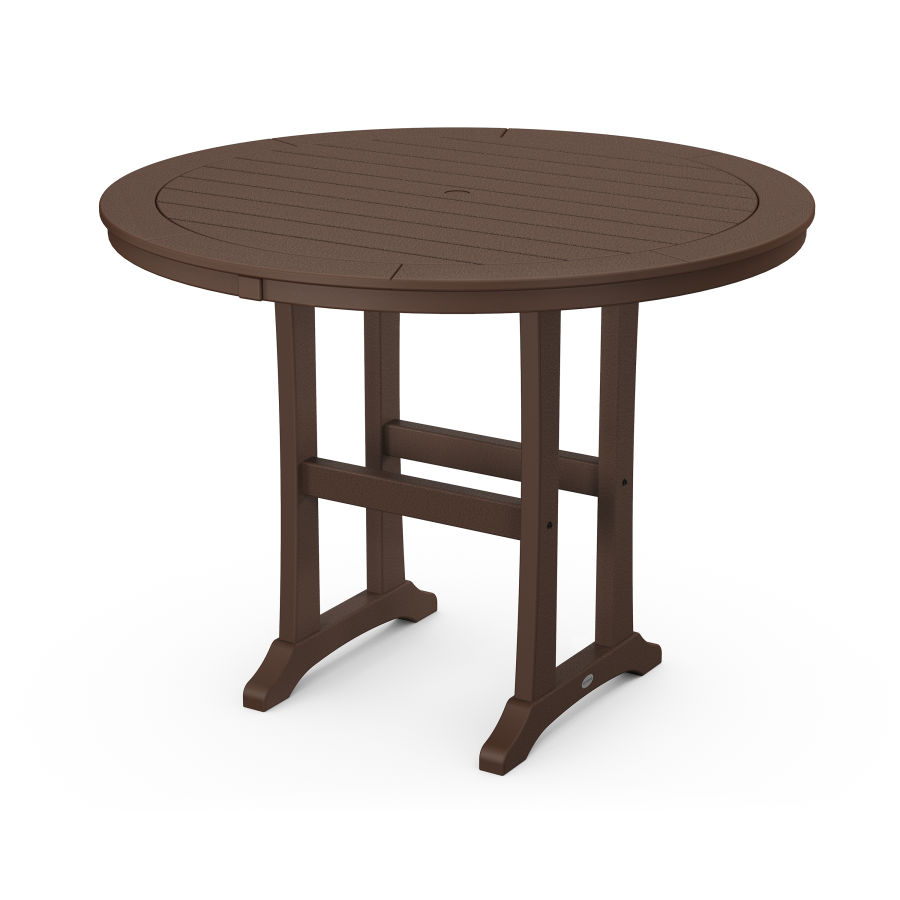 POLYWOOD 48" Round Counter Table in Mahogany