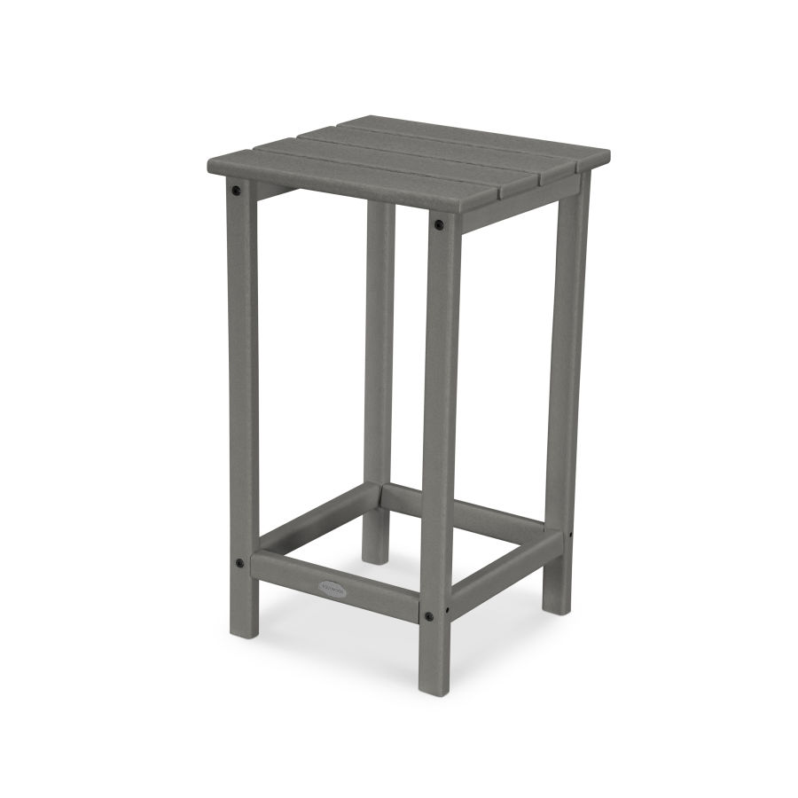 POLYWOOD Long Island 26" Counter Side Table in Slate Grey