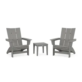 POLYWOOD 3-Piece Modern Grand Adirondack Set