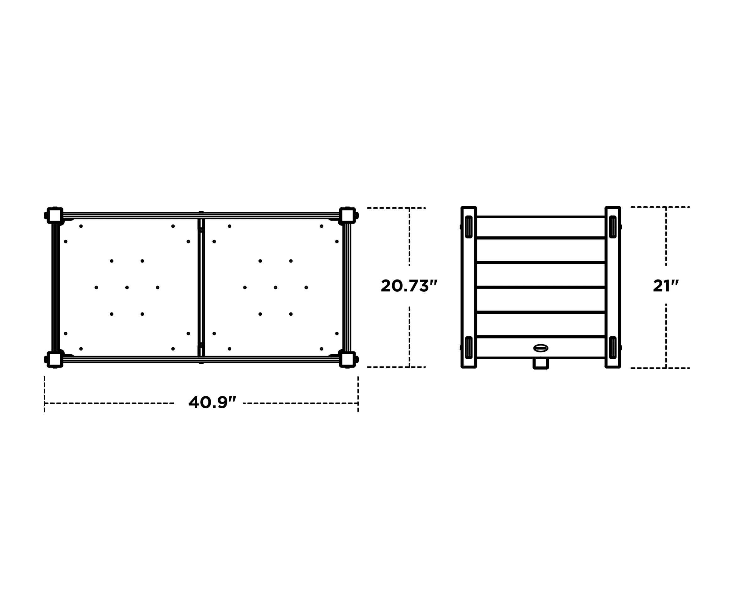Dimensions for Nautical Large Rectangle Double Planter Box