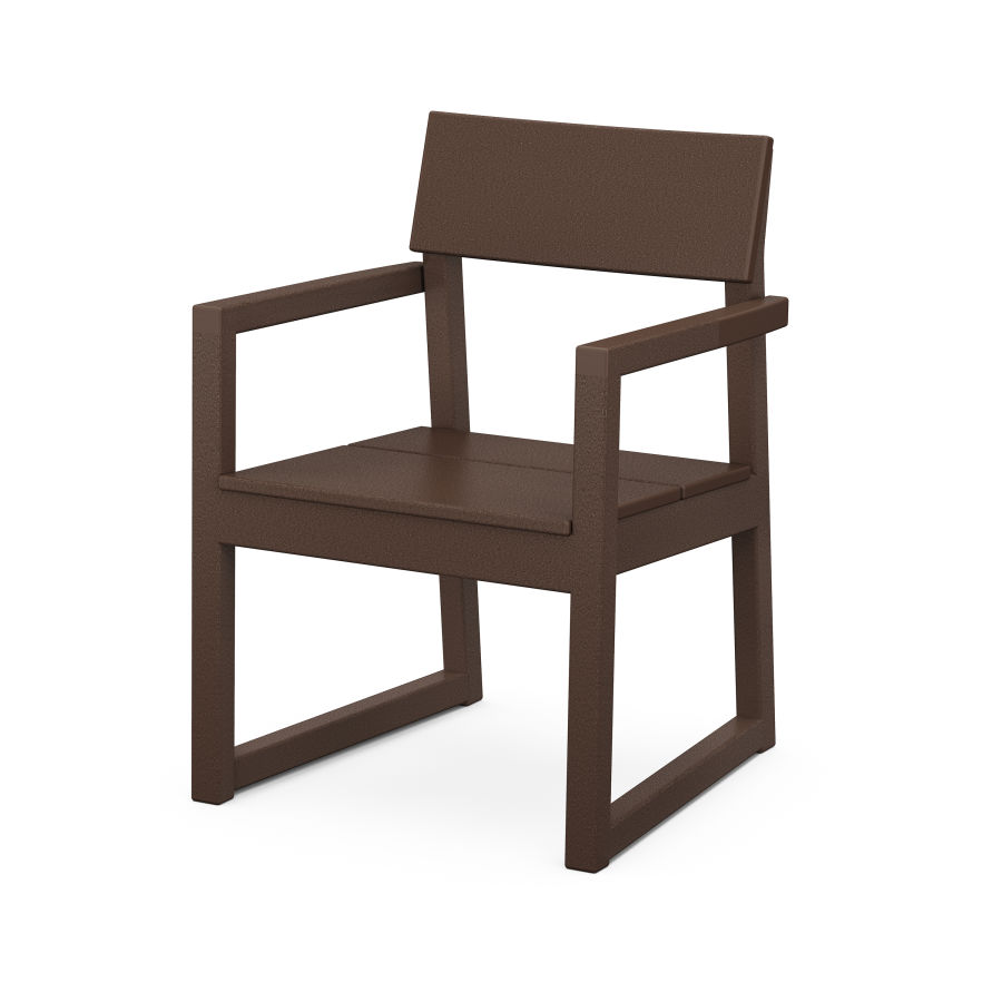 POLYWOOD EDGE Dining Arm Chair in Mahogany