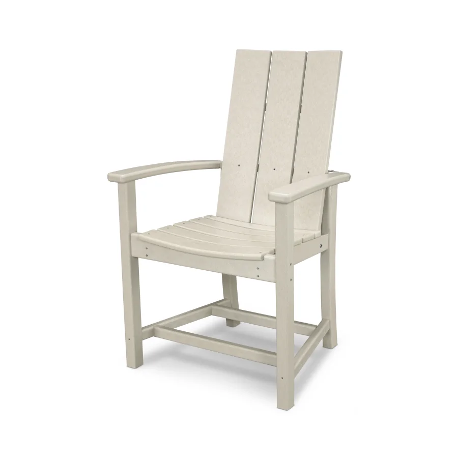 POLYWOOD Modern Adirondack Dining Chair in Sand