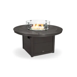 POLYWOOD Round 48" Fire Pit Table in Vintage Finish