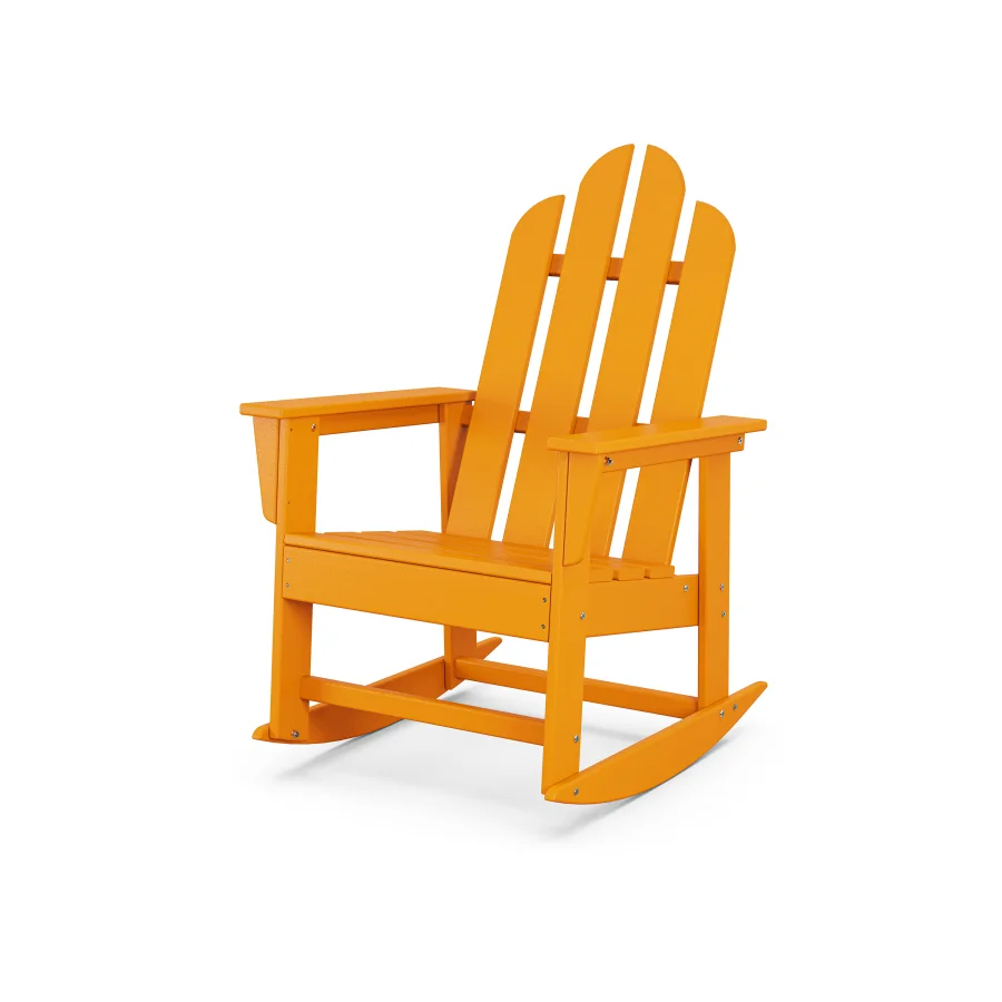 POLYWOOD Long Island Rocking Chair in Tangerine