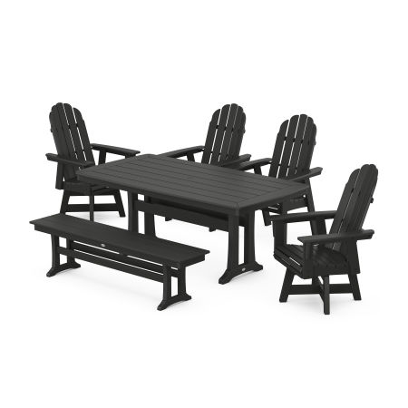 Vineyard Adirondack 6-Piece Dining Set with Trestle Legs in Black