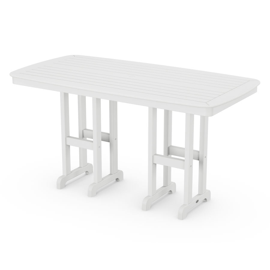 POLYWOOD Nautical 37" x 72" Counter Table in White