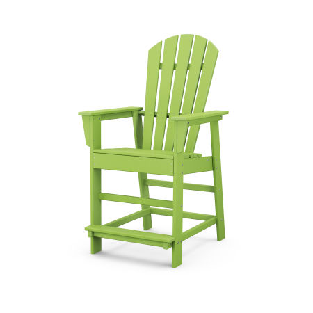 POLYWOOD South Beach Counter Chair in Lime
