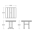 Thumbnail for Farmhouse Trestle 37" Dining Table