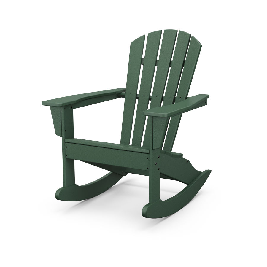 POLYWOOD Palm Coast Adirondack Rocking Chair in Green