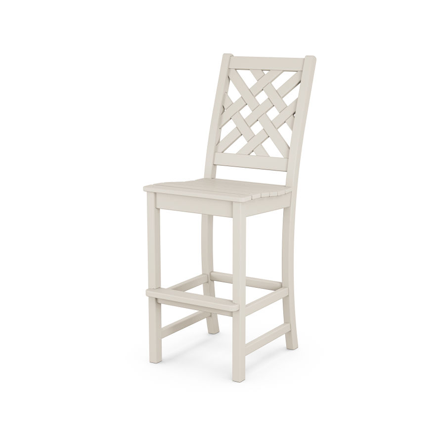 POLYWOOD Wovendale Bar Side Chair in Sand