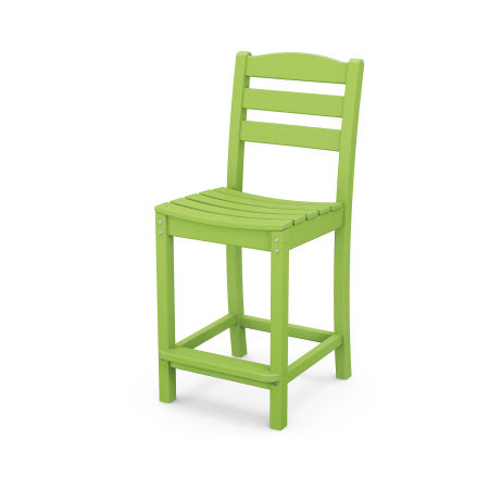 POLYWOOD La Casa Café Counter Side Chair in Lime