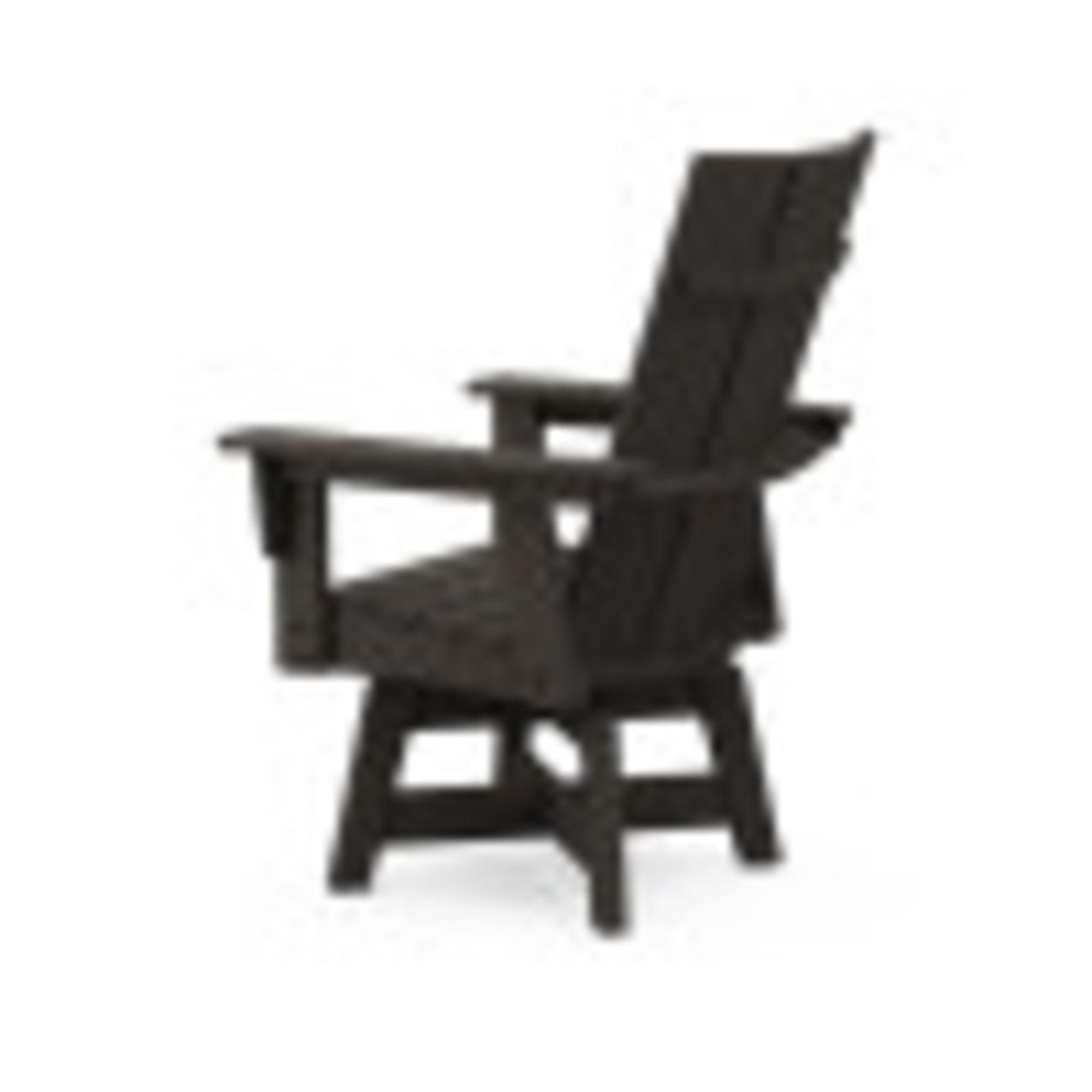 POLYWOOD® Modern Curveback Adirondack Swivel Dining Chair in Vintage