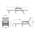 Thumbnail for Vineyard Chaise with Arms