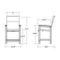 Thumbnail for Coastal Woven High-Back Counter Chair