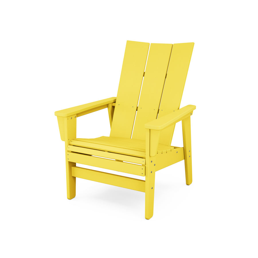 POLYWOOD Modern Grand Upright Adirondack Chair in Lemon