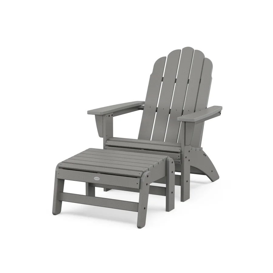 POLYWOOD Vineyard Grand Adirondack Chair with Ottoman