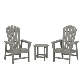 POLYWOOD South Beach Casual Chair 3-Piece Set with 18" South Beach Side Table