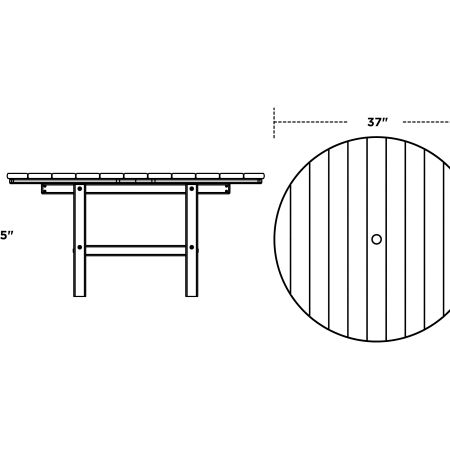 Round 37" Conversation Table