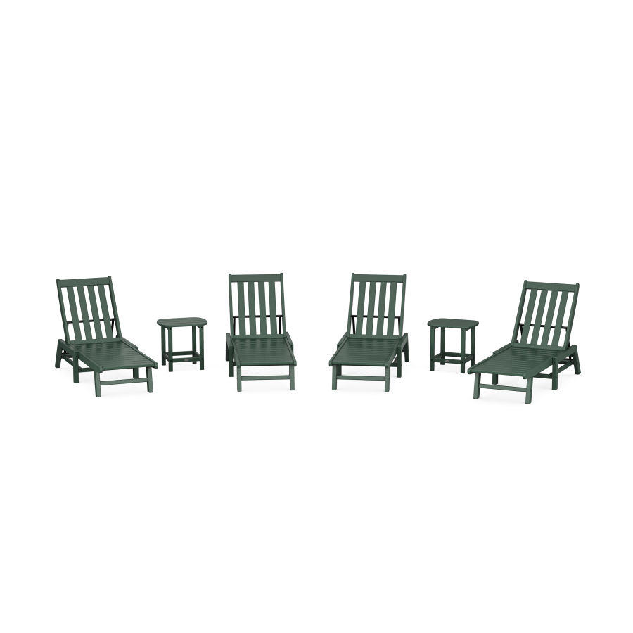 POLYWOOD Vineyard 6-Piece Chaise Set in Green