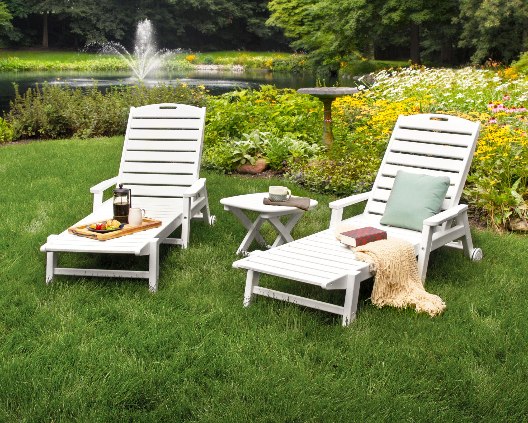 POLYWOOD® Nautical 3Piece Chaise Set PWS1451
