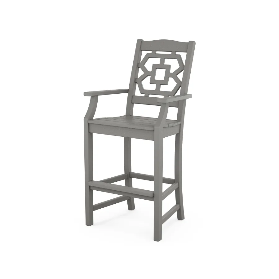 POLYWOOD Chinoiserie Bar Arm Chair