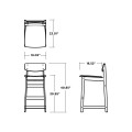 Thumbnail for Modern Studio Urban Lowback Bar Chair