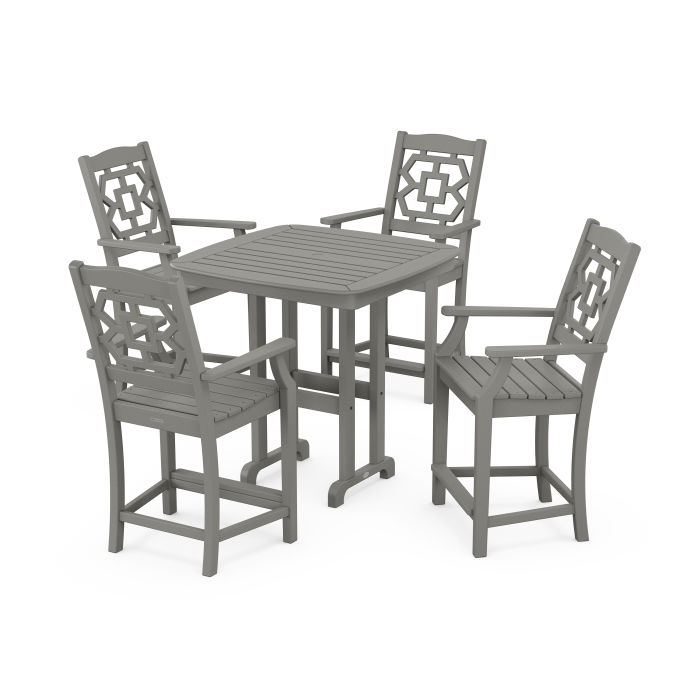 POLYWOOD Chinoiserie 5-Piece Counter Set