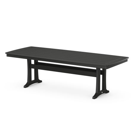 Nautical Trestle 39" x 97" Dining Table in Black