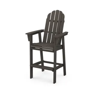 POLYWOOD Vineyard Curveback Adirondack Bar Chair in Vintage Finish