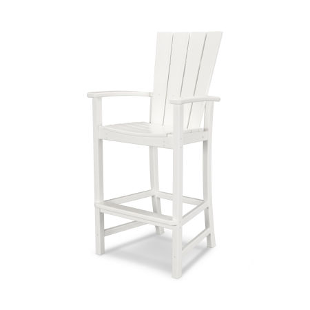 POLYWOOD Quattro Adirondack Bar Chair in White