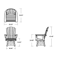Thumbnail for Nautical Curveback Adirondack Swivel Dining Chair
