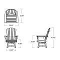 Thumbnail for Nautical Curveback Adirondack Swivel Dining Chair