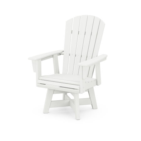 Nautical Adirondack Swivel Dining Chair in Vintage White