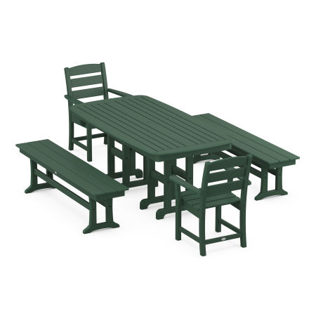 Lakeside 5-Piece Dining Set in Green