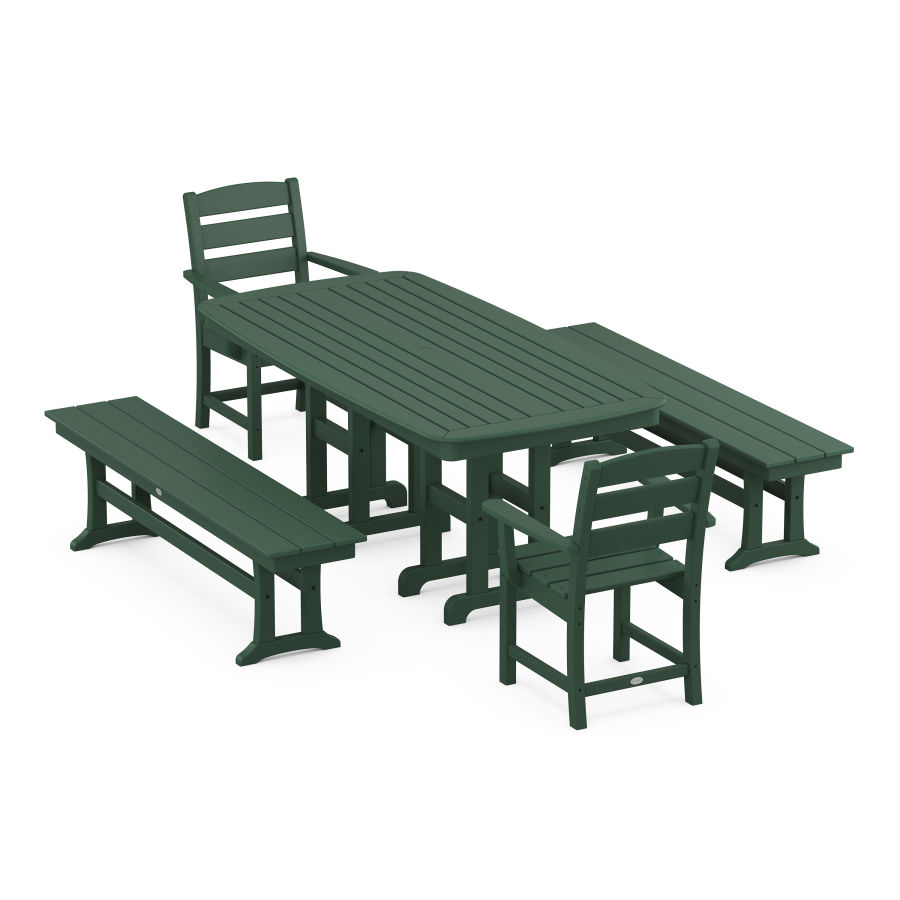 POLYWOOD Lakeside 5-Piece Dining Set in Green
