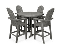 POLYWOOD® Vineyard Curveback Adirondack 5-Piece Nautical Trestle Bar ...