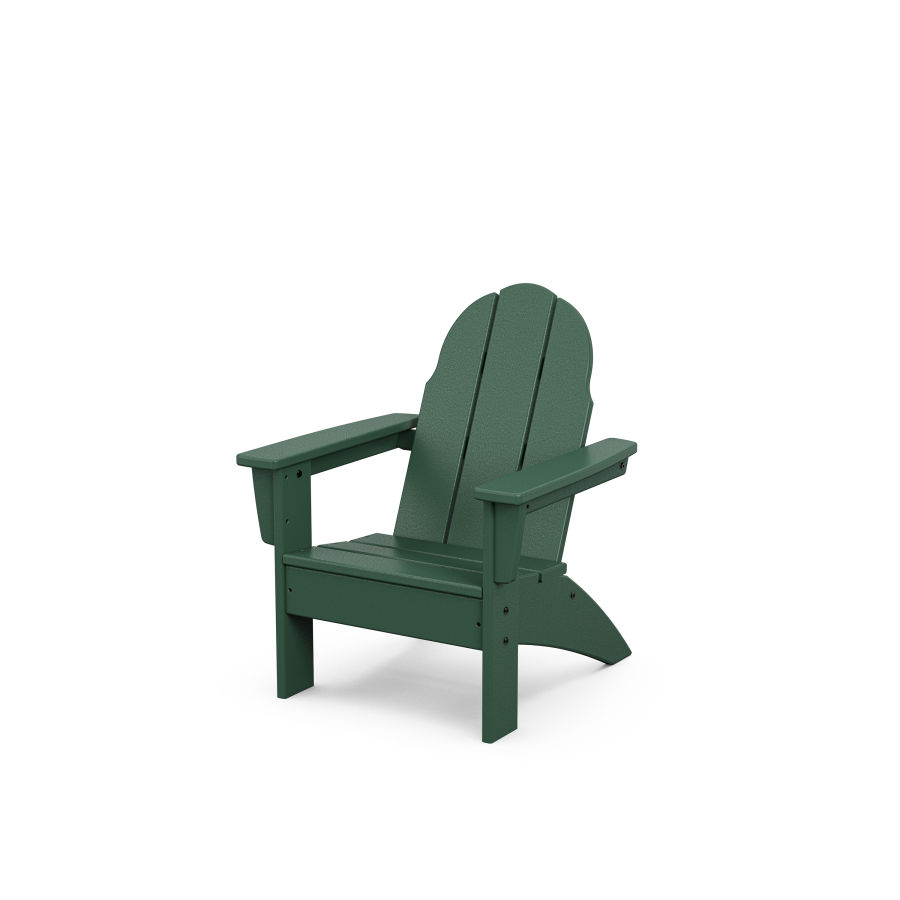 POLYWOOD Kids Vineyard Adirondack Chair in Green