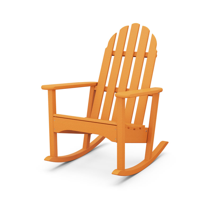 POLYWOOD Classic Adirondack Rocking Chair in Tangerine