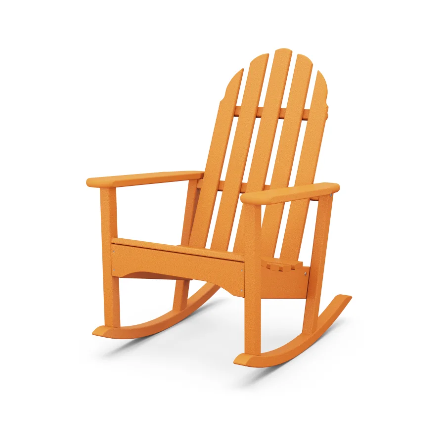 POLYWOOD Classic Adirondack Rocking Chair in Tangerine