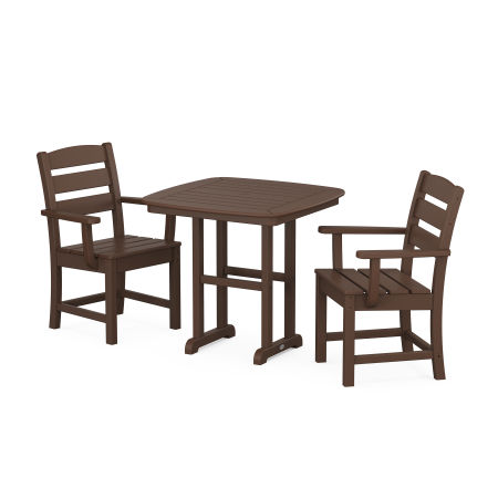 POLYWOOD Lakeside 3-Piece Dining Set in Mahogany
