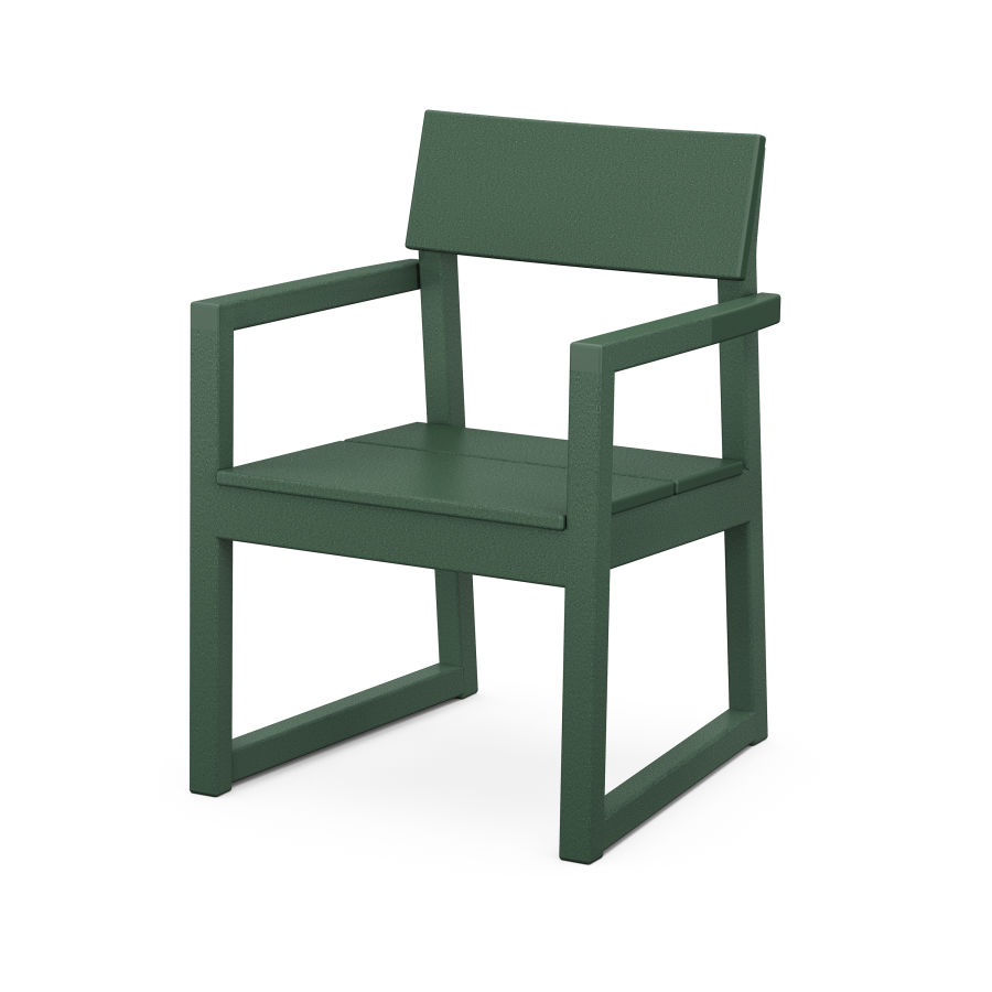 POLYWOOD EDGE Dining Arm Chair in Green