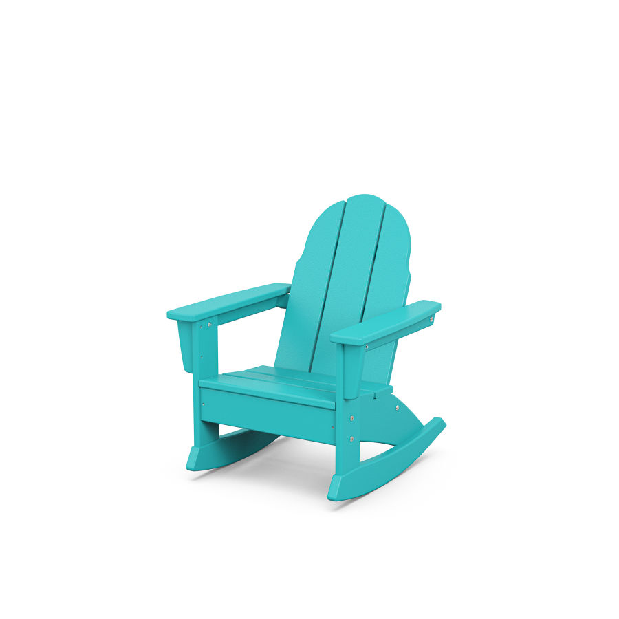 POLYWOOD Kids Vineyard Adirondack Rocking Chair in Aruba