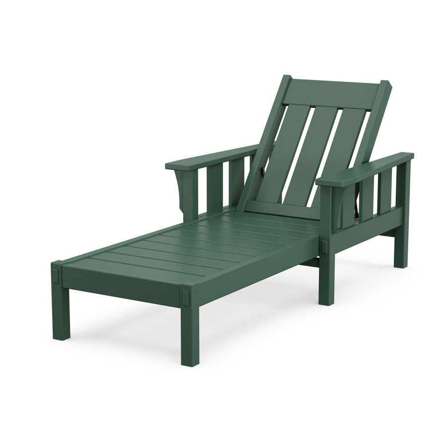 POLYWOOD Acadia Chaise Lounge in Green